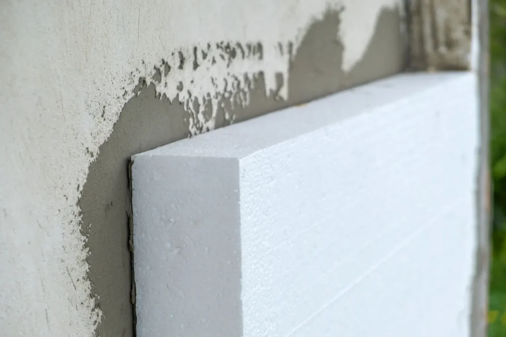 Builder applying stucco cladding to a wall, ensuring a smooth and weather-resistant finish — by Cladding Wellington.