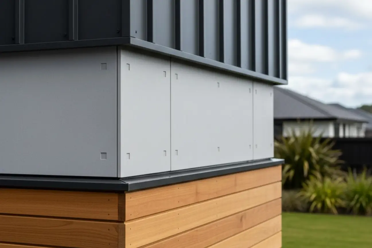 Modern exterior cladding system using durable materials installed by Cladding Lower Hutt