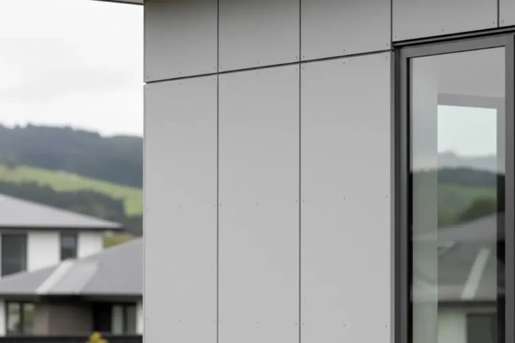 Contemporary panel cladding installed by a trusted Cladding Porirua company for residential properties.