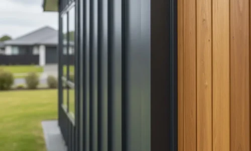 Cladding Kapiti recladding project combining modern metal and timber exterior finishes on a Kapiti home
