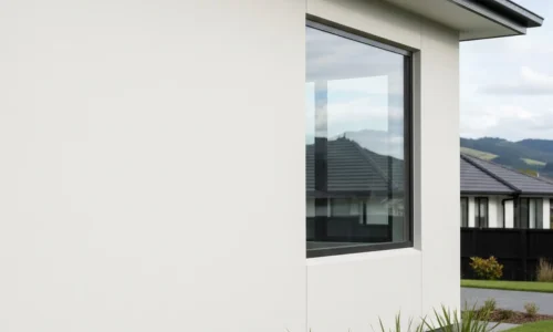Smooth plaster exterior cladding finished by Cladding Lower Hutt on a modern home