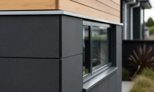 Contemporary exterior cladding detail showcasing durable materials installed by Cladding Porirua specialists.